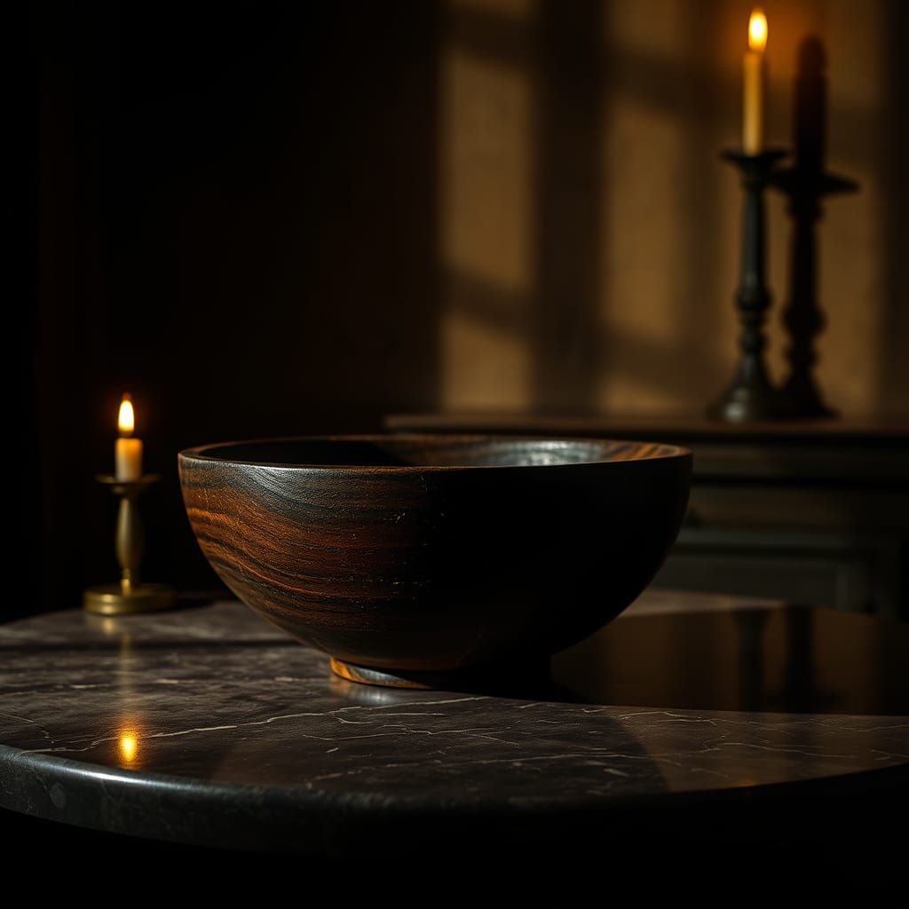 Dark Academia Still Life in Dutch Masters Style