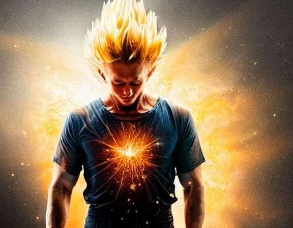 A real beautiful super saiyan with aura