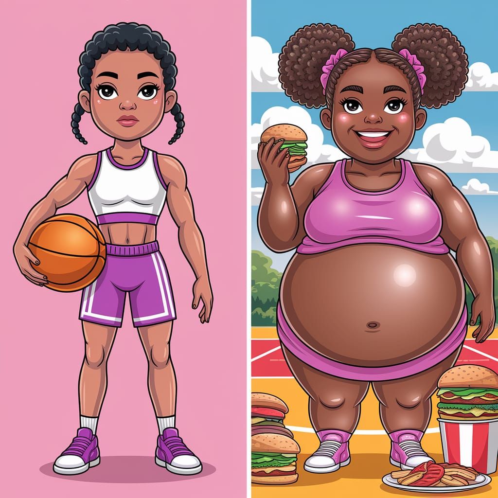 Body Positivity Transformation in Vibrant Colors