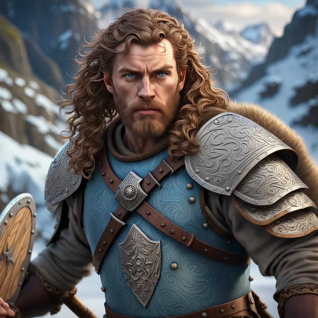 Highland Warrior Mercenary with Sword and Shield