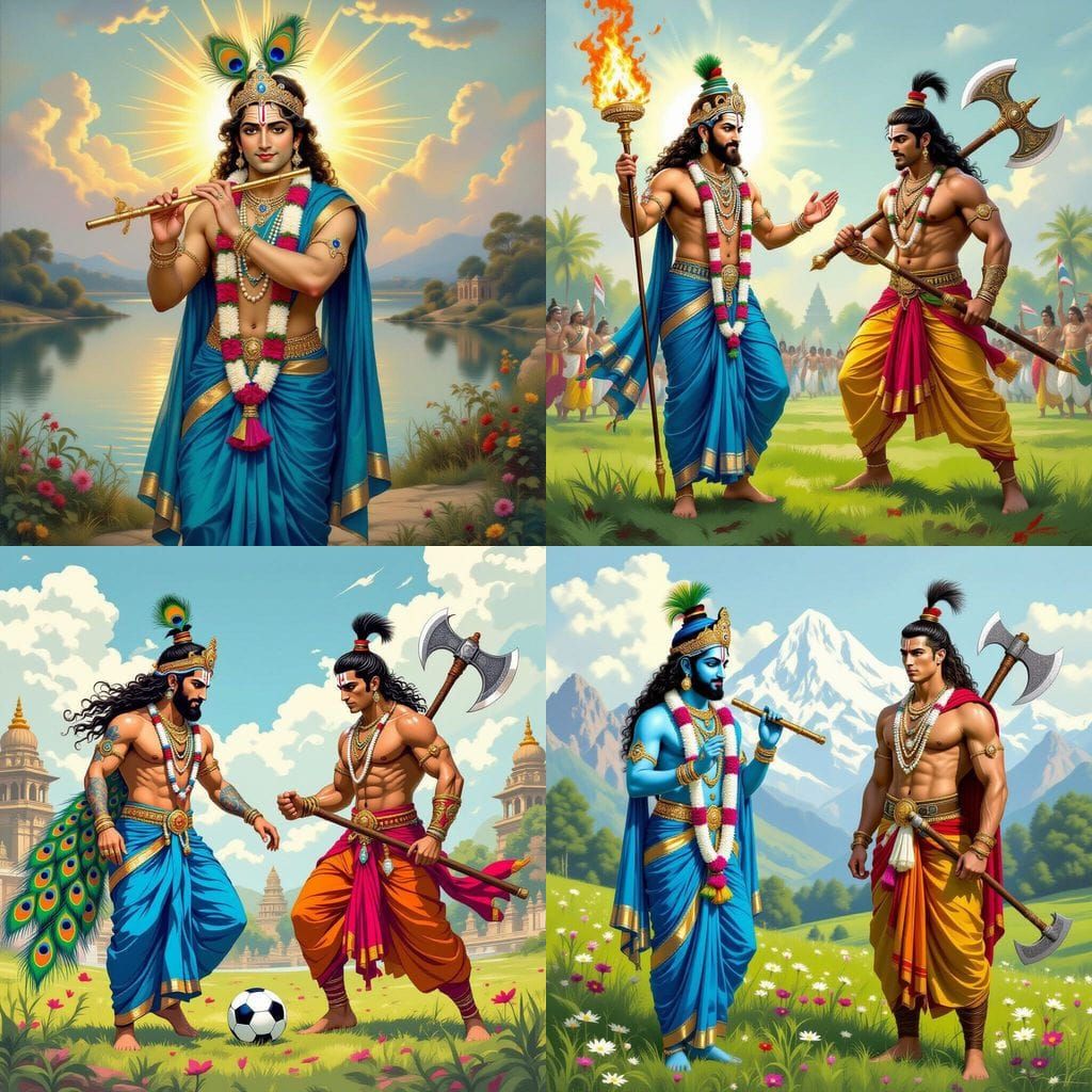 Messi and Ronaldo as Avatars of Vishnu