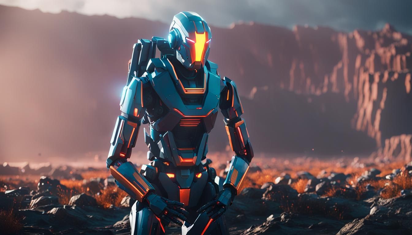 Epic Sci-Fi Mech Dominates Futuristic Landscape