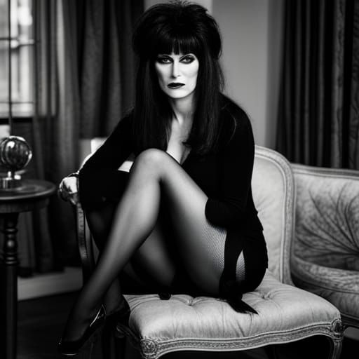 Elvira Inspired Portrait of a Crossdresser