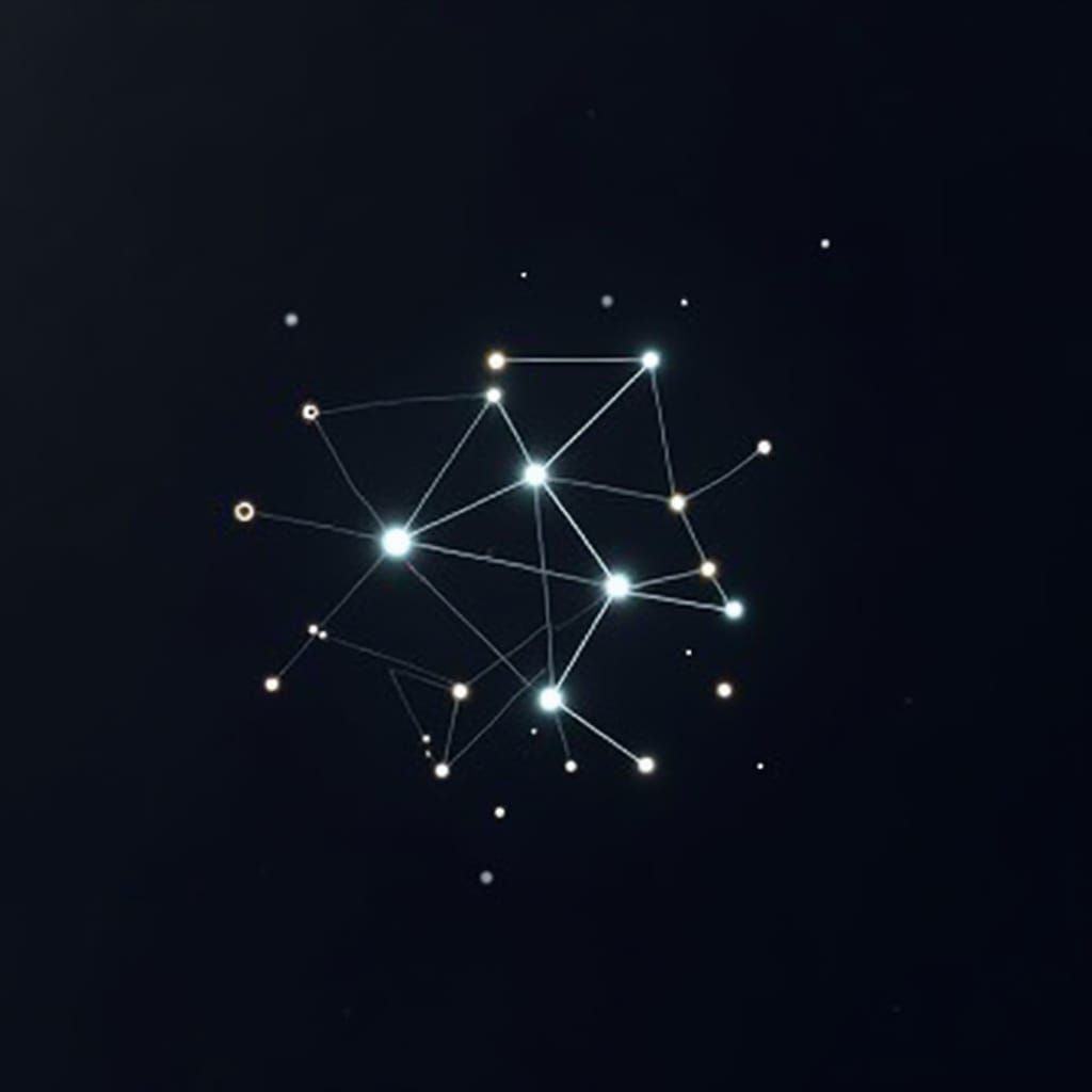 Minimalist Graph with Contour Lines in Futuristic Style