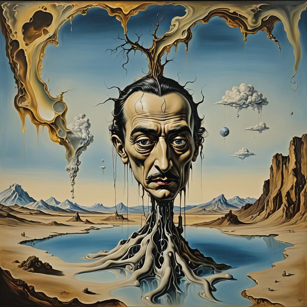 Surreal Umibozu in Dali-esque Melting Oil Style