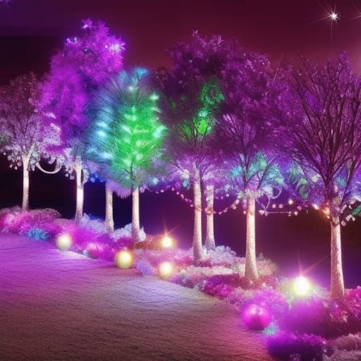 Mystical Gremlin in Psychedelic Purple Forest