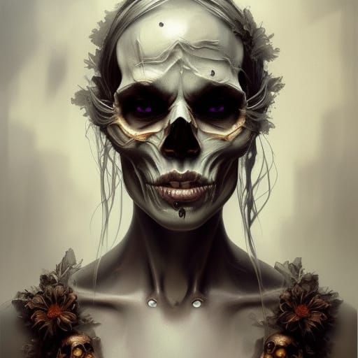 Creepy Halloween Skull Portrait in Unreal Engine 5