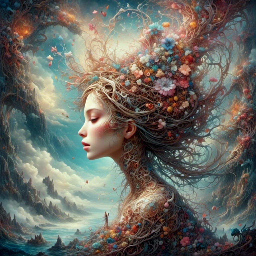 Surreal Fairy Dominating Dreamlands in Photorealistic Style