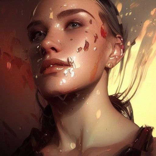 Detailed Portrait in Art Nouveau Style