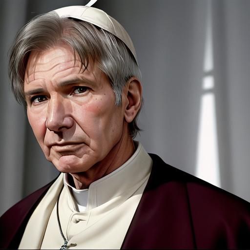Harrison Ford as The Pope: Digital Rendering