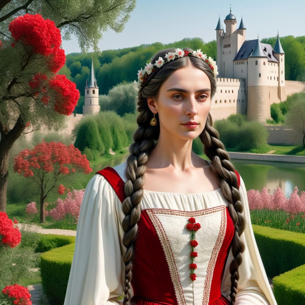 Holy Elisabeth of Hungary in Medieval Setting