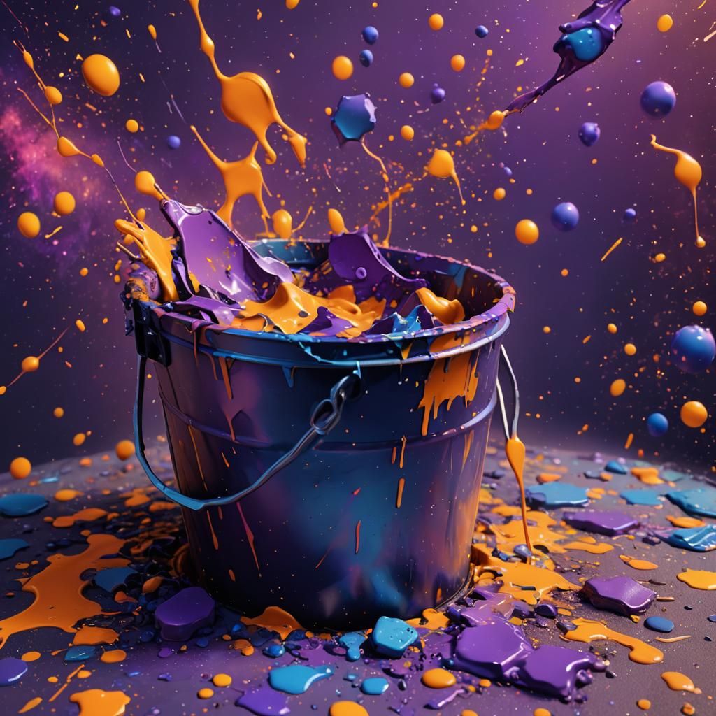 Space Texture Paint Bucket in Unreal Engine 5 Style