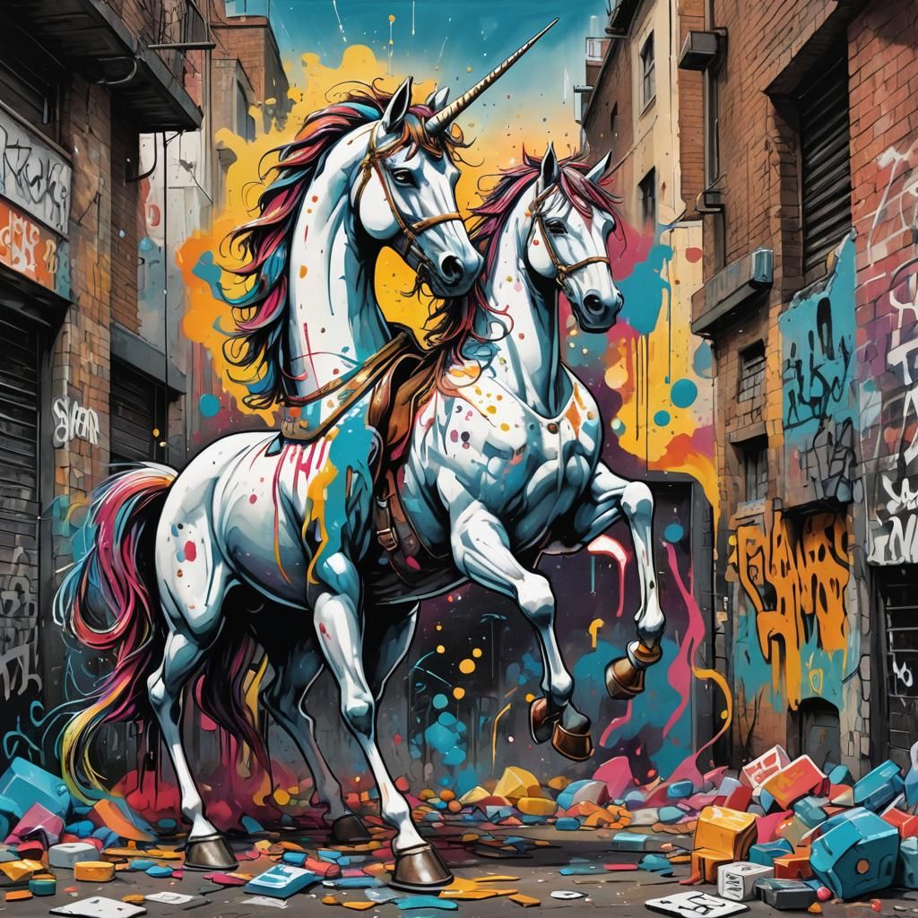 Skandar and the Unicorn Thief Graffiti Art