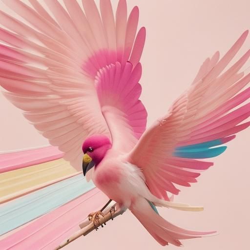 Flotando plumas paleta de colores degradados en tonos pastel...