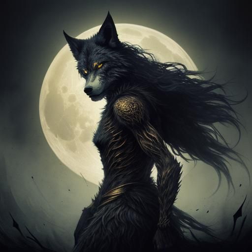 Werewolf Transformation in Dark Fantasy Art