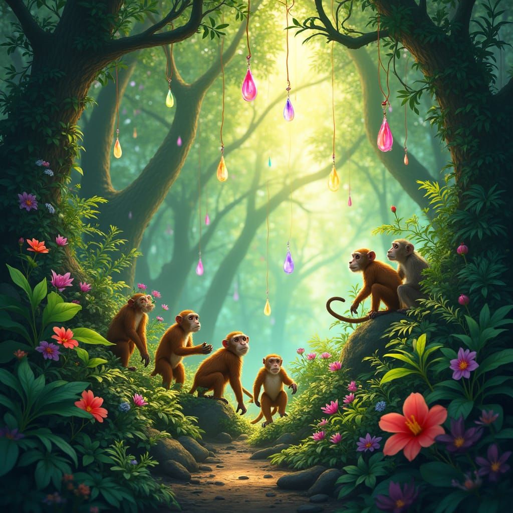 Enchanted Jungle Realm in Vibrant Colors