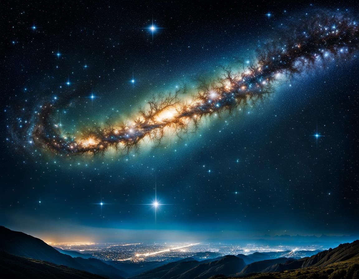 Nebulous Clouds and Sparkling Stars