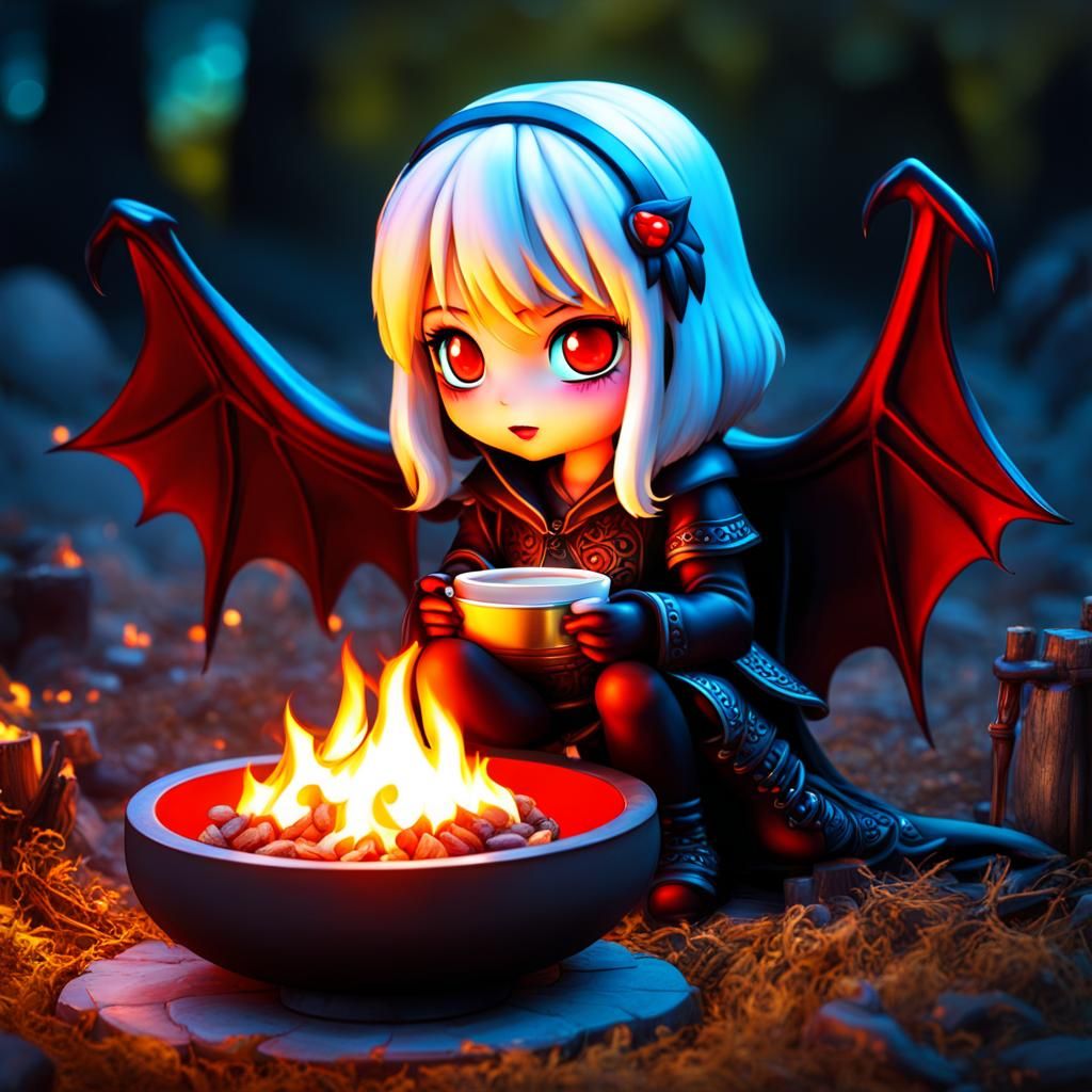 Sometimes a demon wants hot cocoa you know?😈☕️