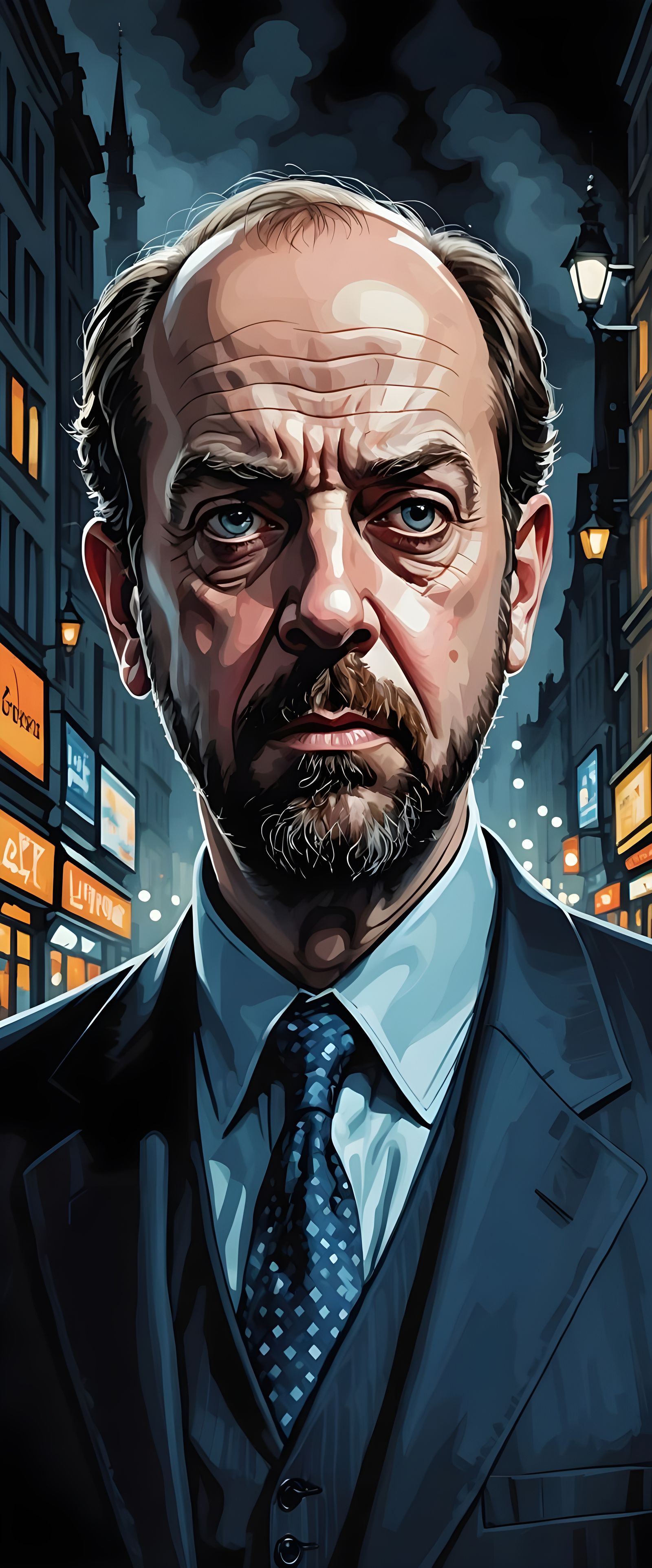 Corrupt Politician in Prague: Noir Photogram