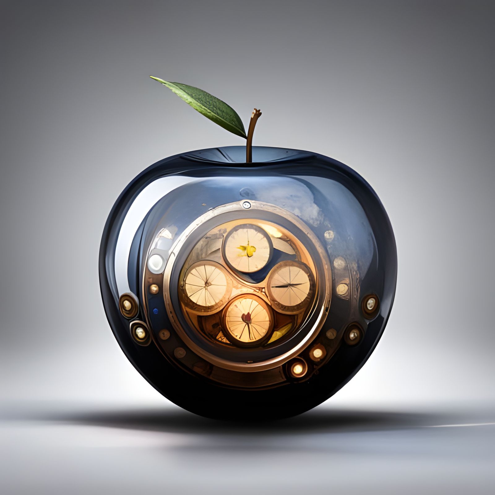 “Study - Steampunk Apple à la Surrealism #11 (seed image) - #13”
