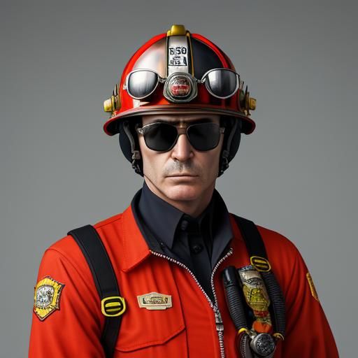 Firefighter in Prada & Gucci Gear: Art Brut Style