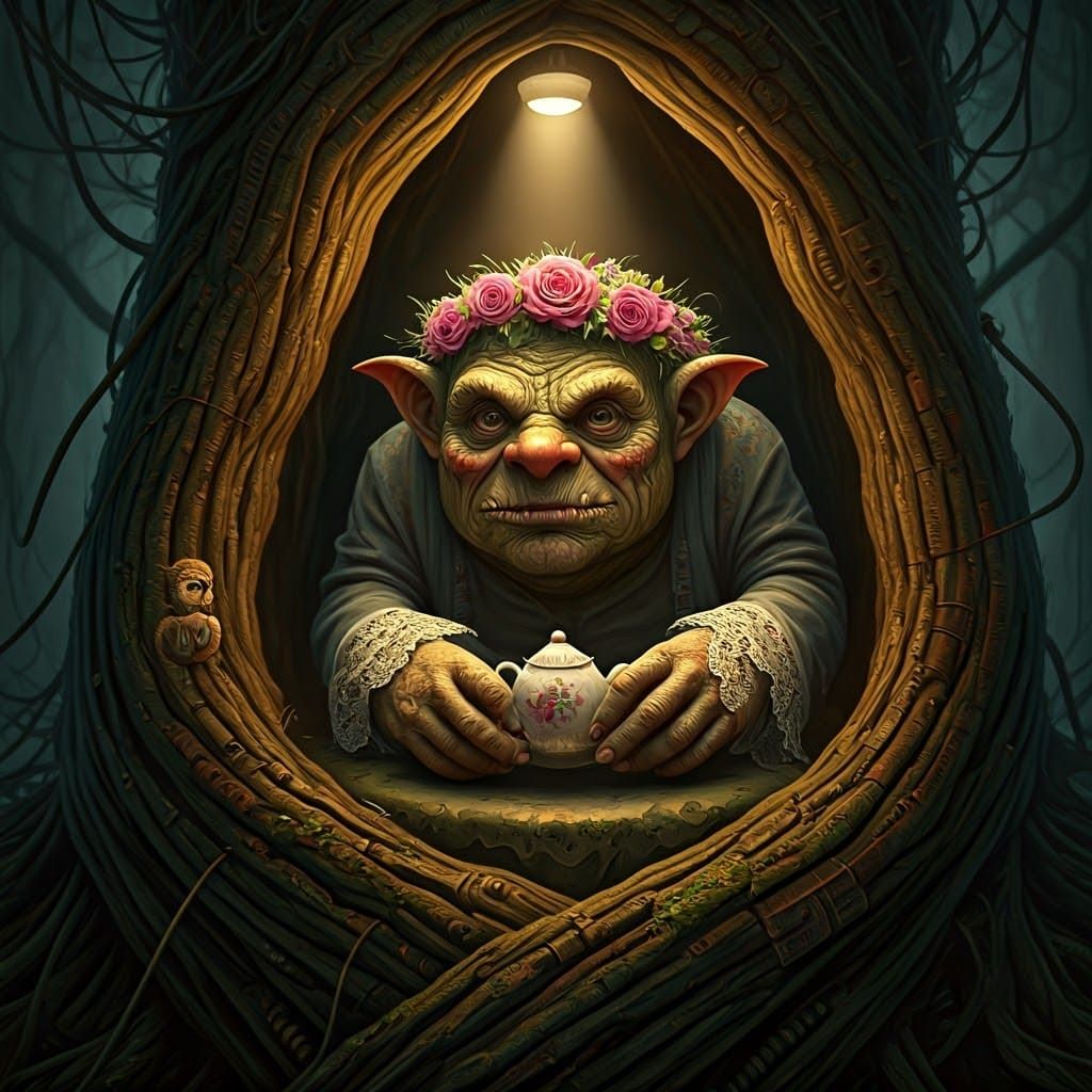 Troll's Cybergrunge Tea Party with Woodland Creatures