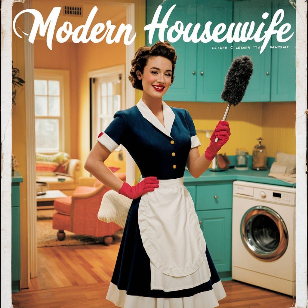 Vintage 'Modern Housewife' Magazine Cover from the 1950s