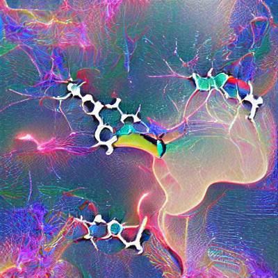 Dopamine Molecule: A Detailed Digital Rendering