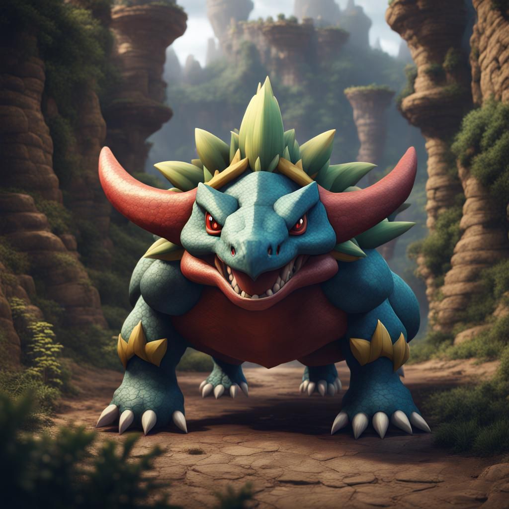 Medieval Venasaur Detailed Matte Painting