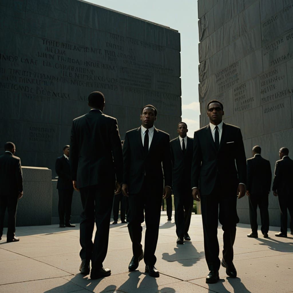 Neo-Noir Men in Black at MLK Memorial