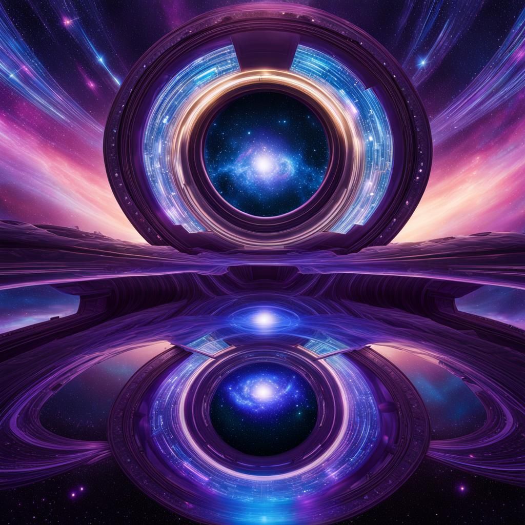 Galactic Federation Mothership Warping into Indigo Doorway