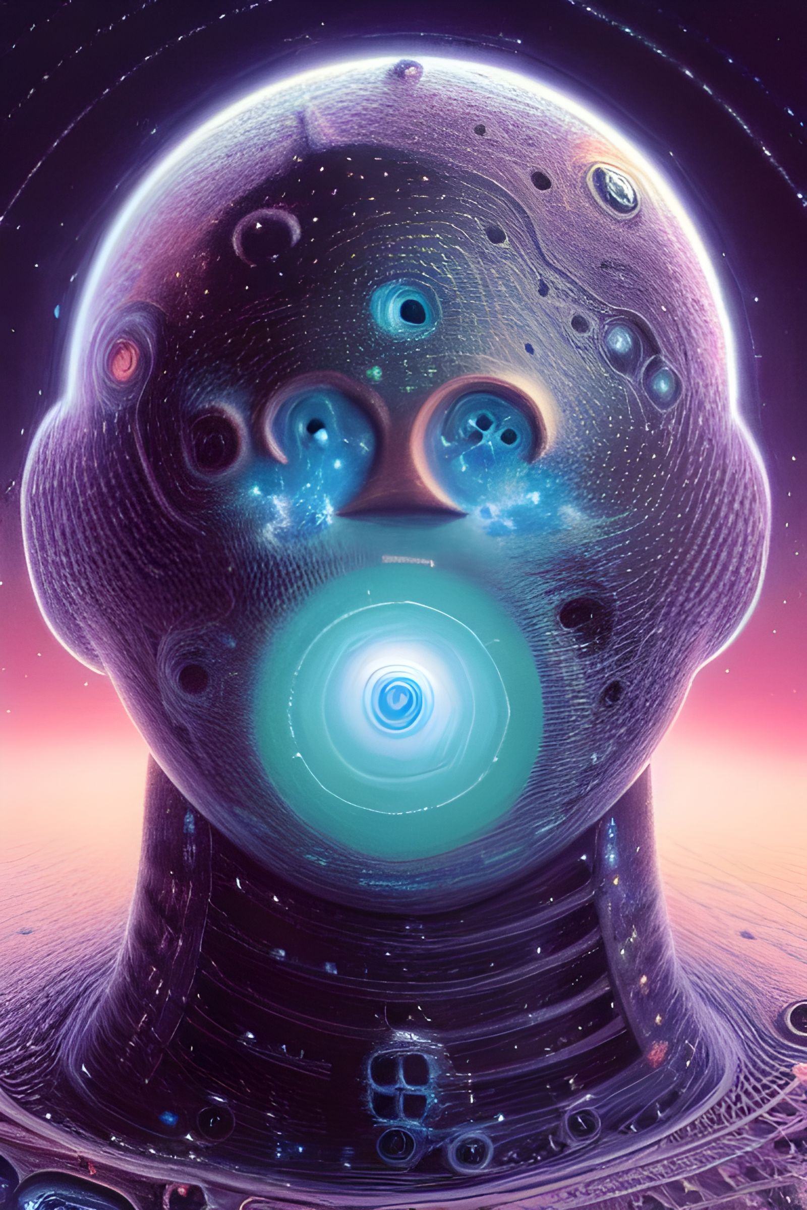 Cosmic Astral Robot Portrait in Unreal Engine 5