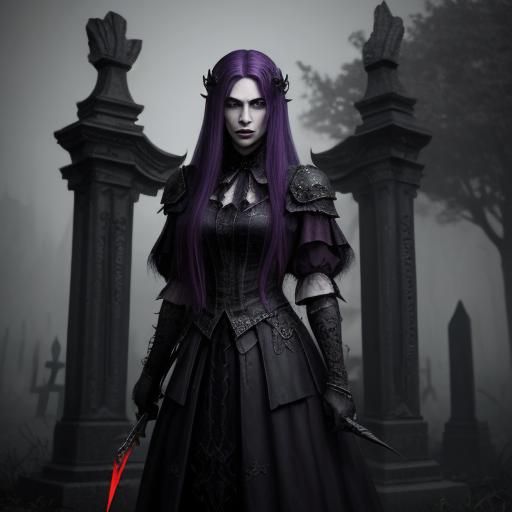 Dark Fantasy Vampire Portrait in Unreal Engine 5 Style