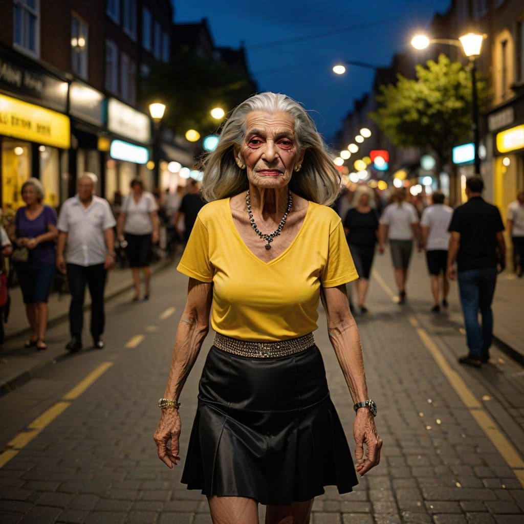 Provocative Portrait of an Elderly Cross-dresser