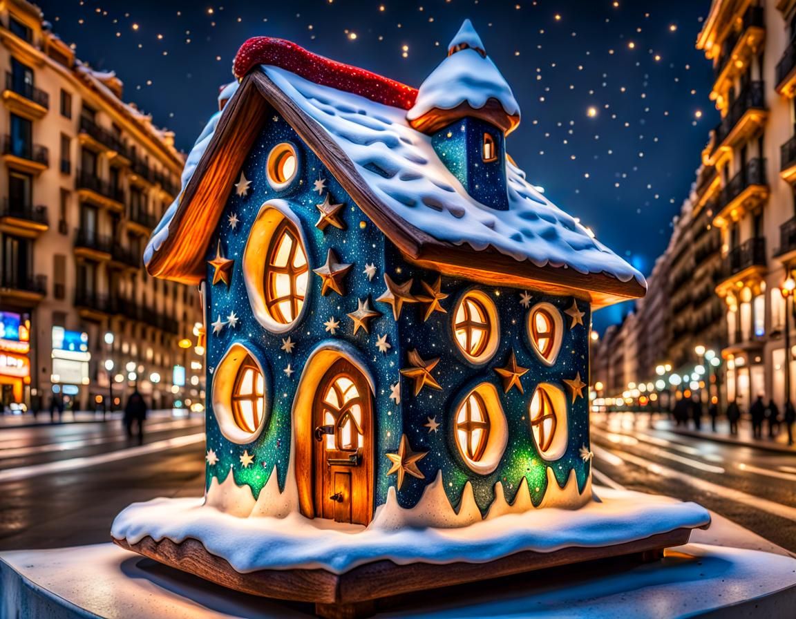 Adorable Christmas Birdhouse in Gaudi Style