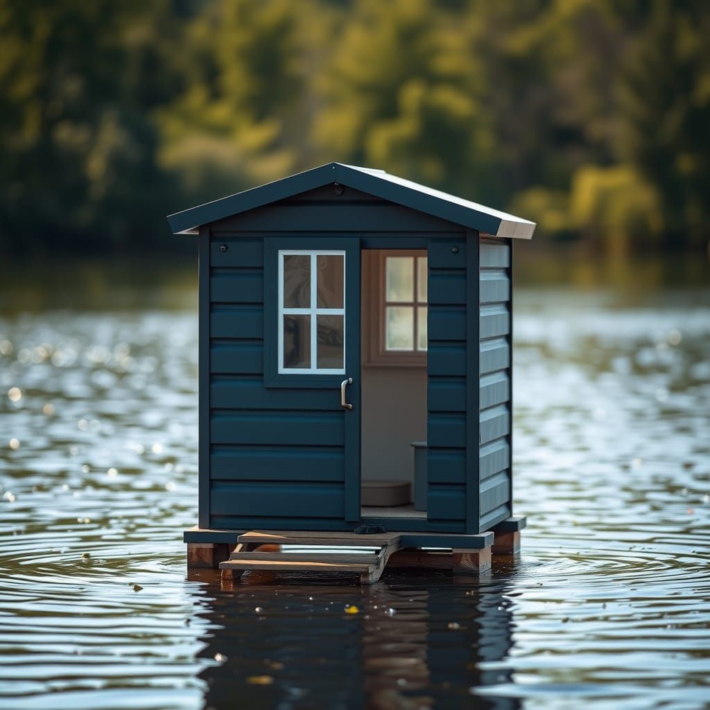 A Loo Adrift on a Serene Lake in Professional Photography St...