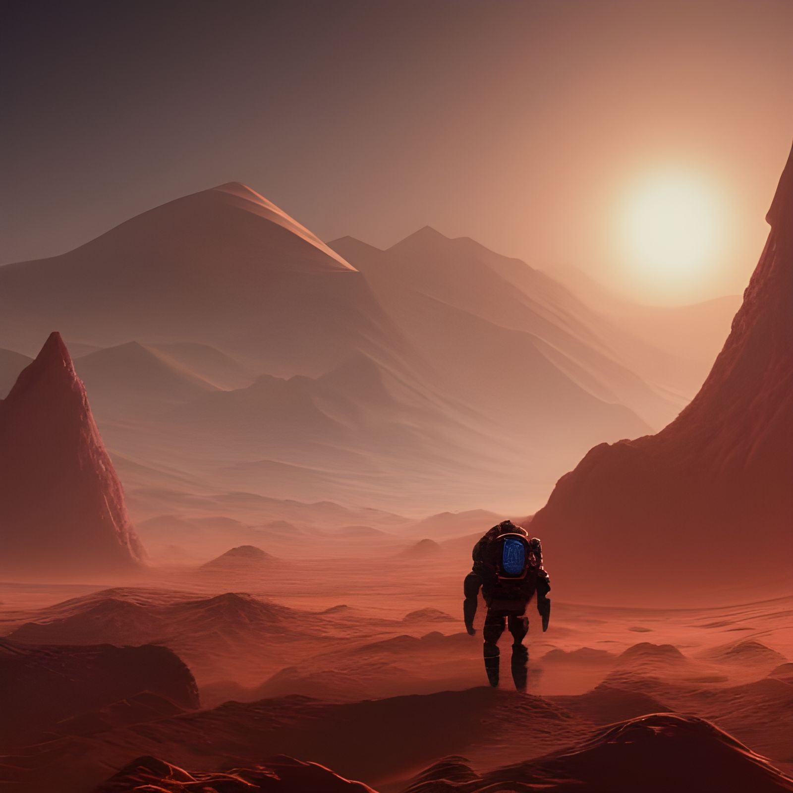 Detailed Matte Painting of Life on Mars