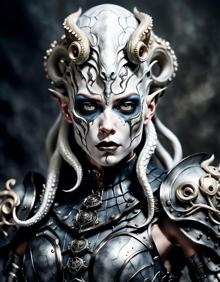 Octopus-Headed Armored Fantasy Character