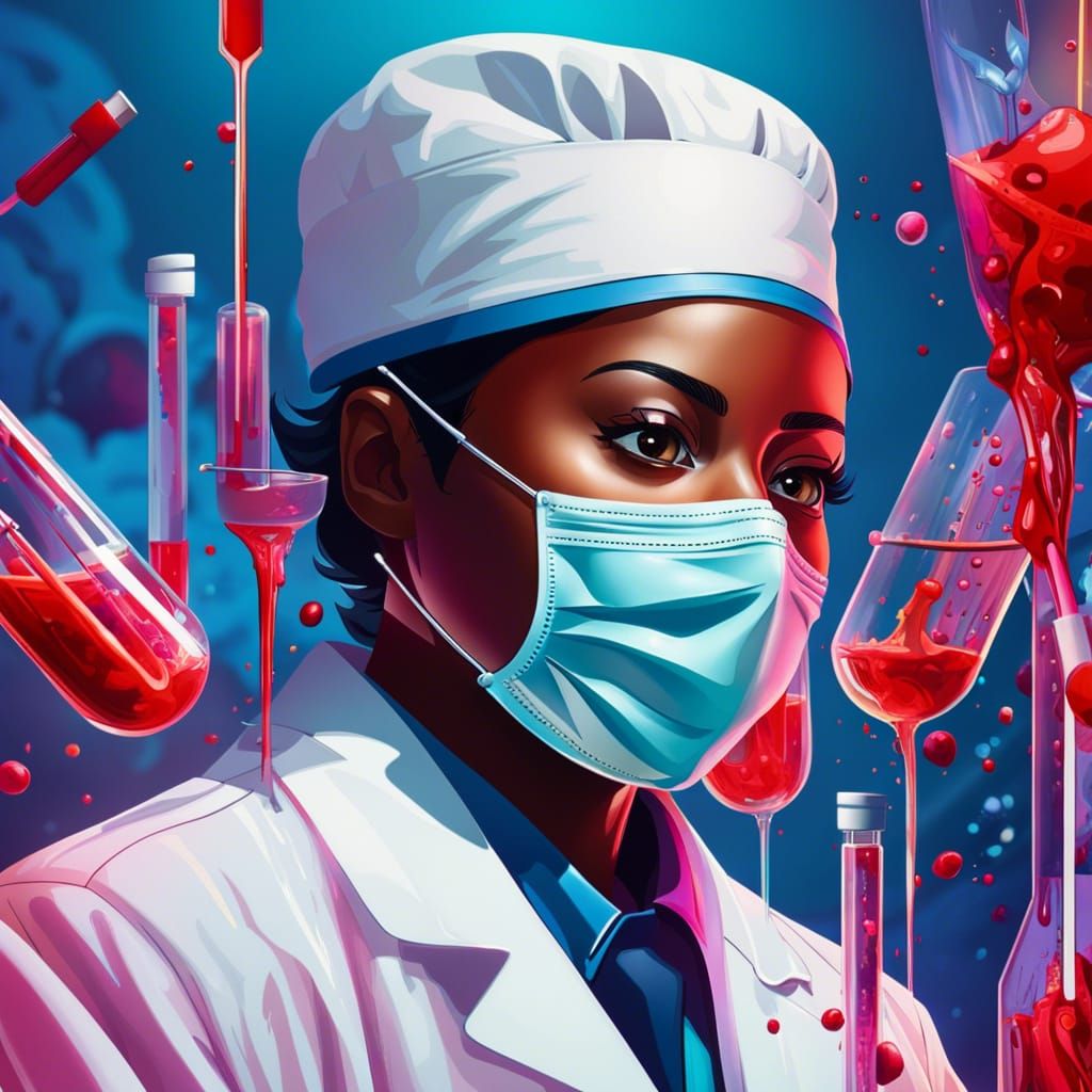 Medical Lab Technician Analyzing Blood Samples