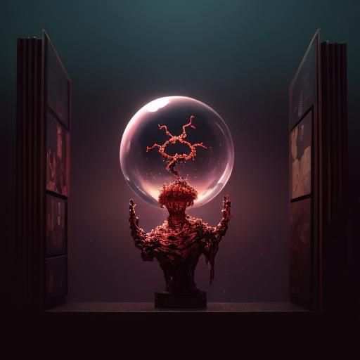 Distorted Humanoid Figure in Expressionistic Style