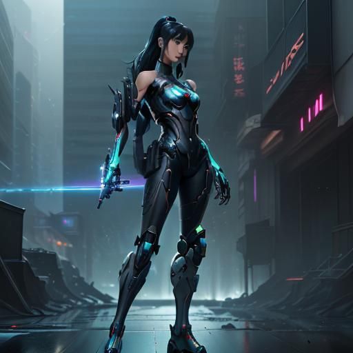 Nintendo Switch as Anime Girl in Cyberpunk Style