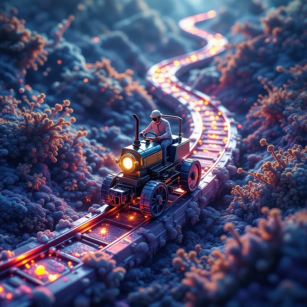 Molecular Motor Navigates Cellular Track