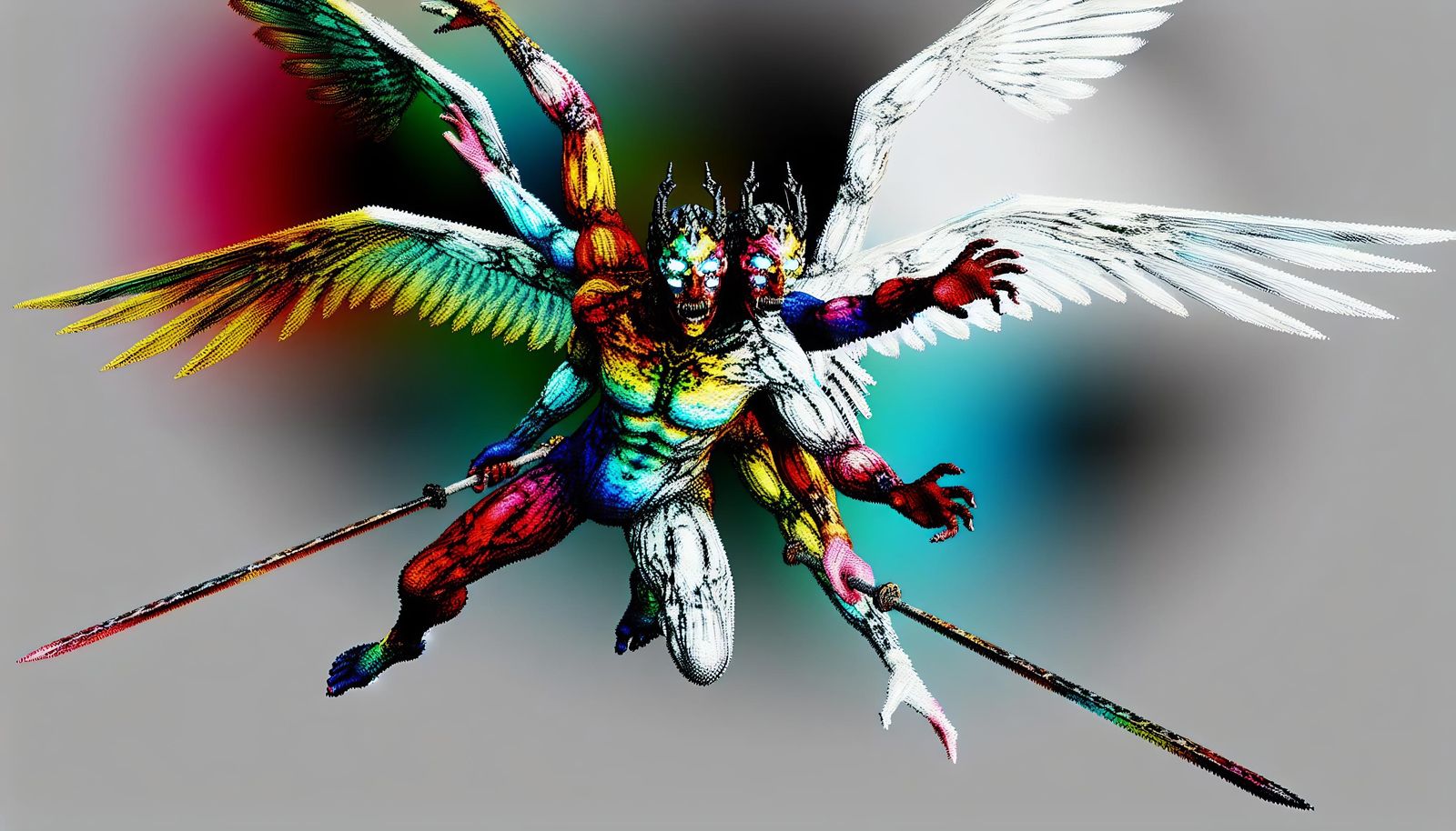 Corrupted Prismatic Angel with Sword