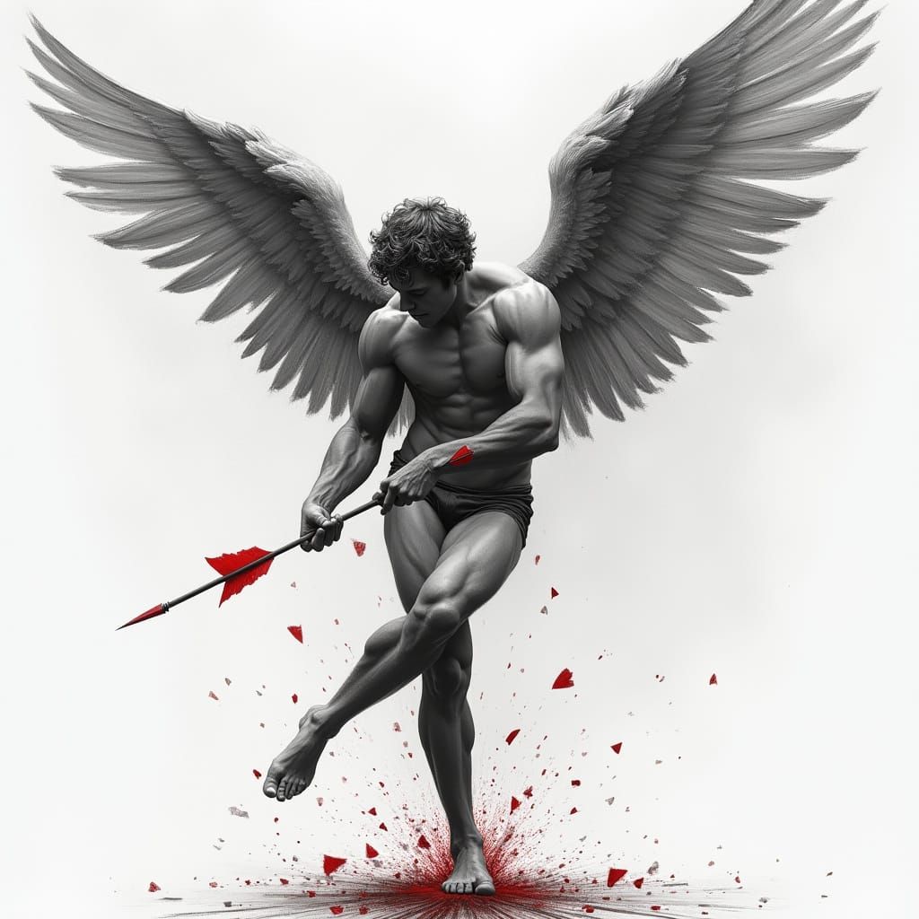 Charcoal-Style Cupid Defies Conventional Wisdom