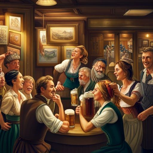 Oktoberfest Celebration: A Lively Bar Scene