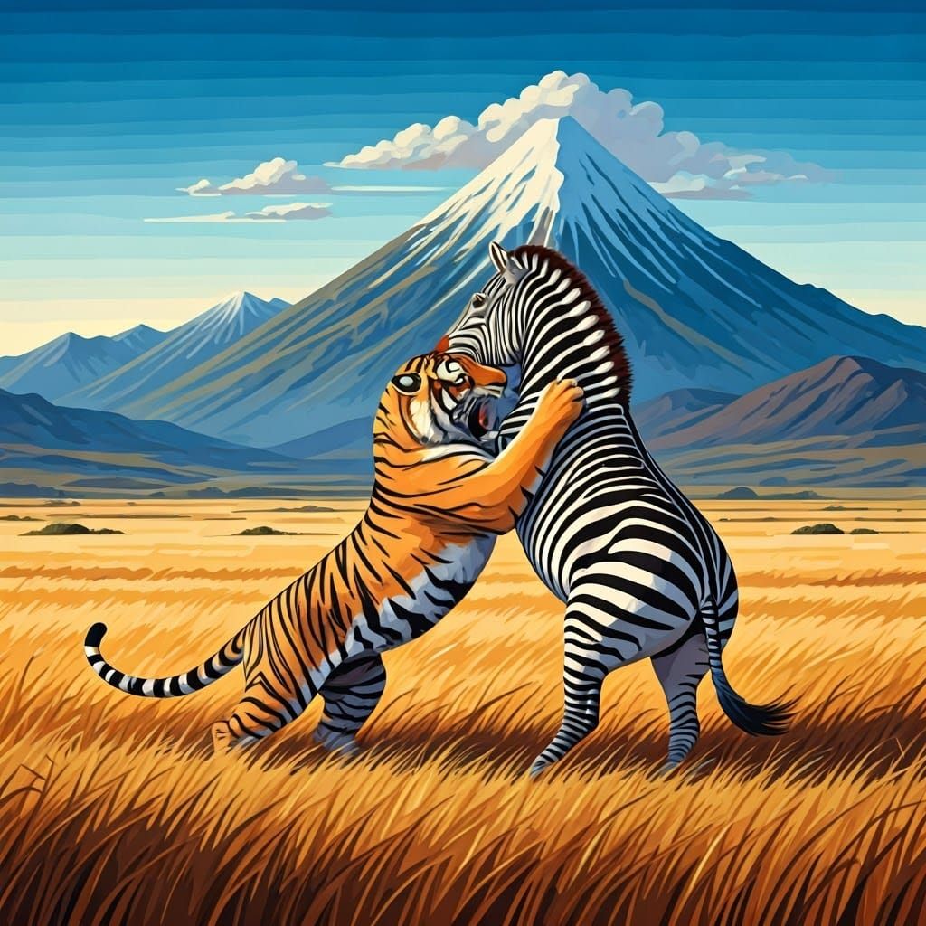 Striped battle