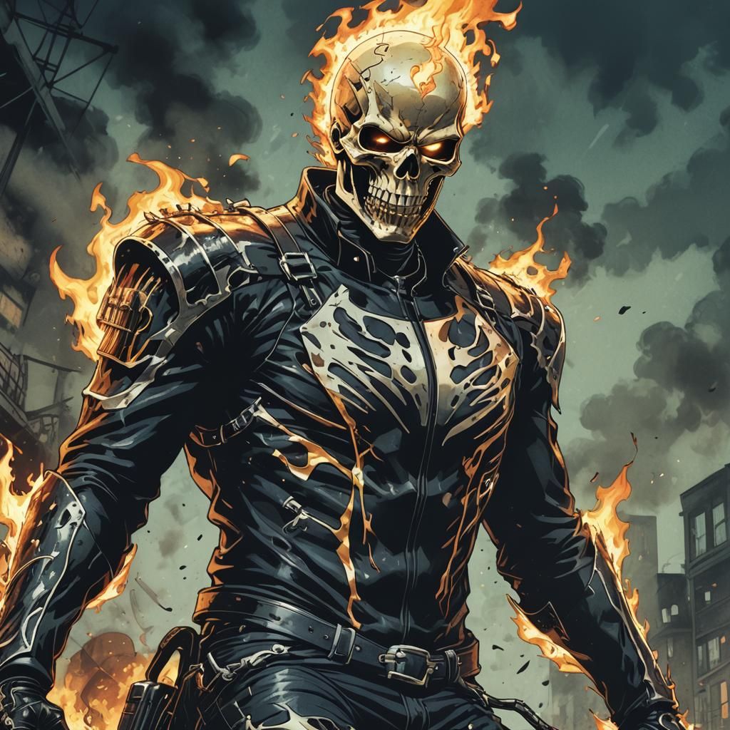 Ghost Rider Anime-Style Manga Scan
