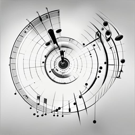 Abstract Graphic Score in Analytical Art Style