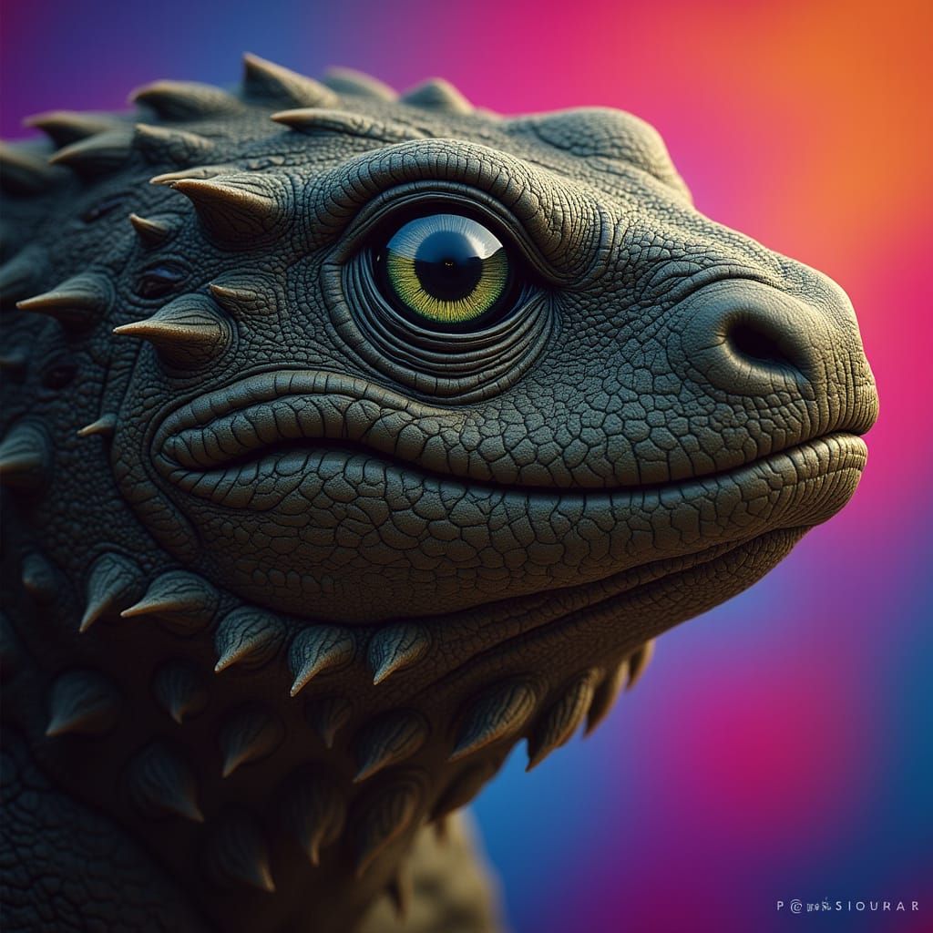 Hyperrealistic Reptile Skin Texture with Bokeh Effect