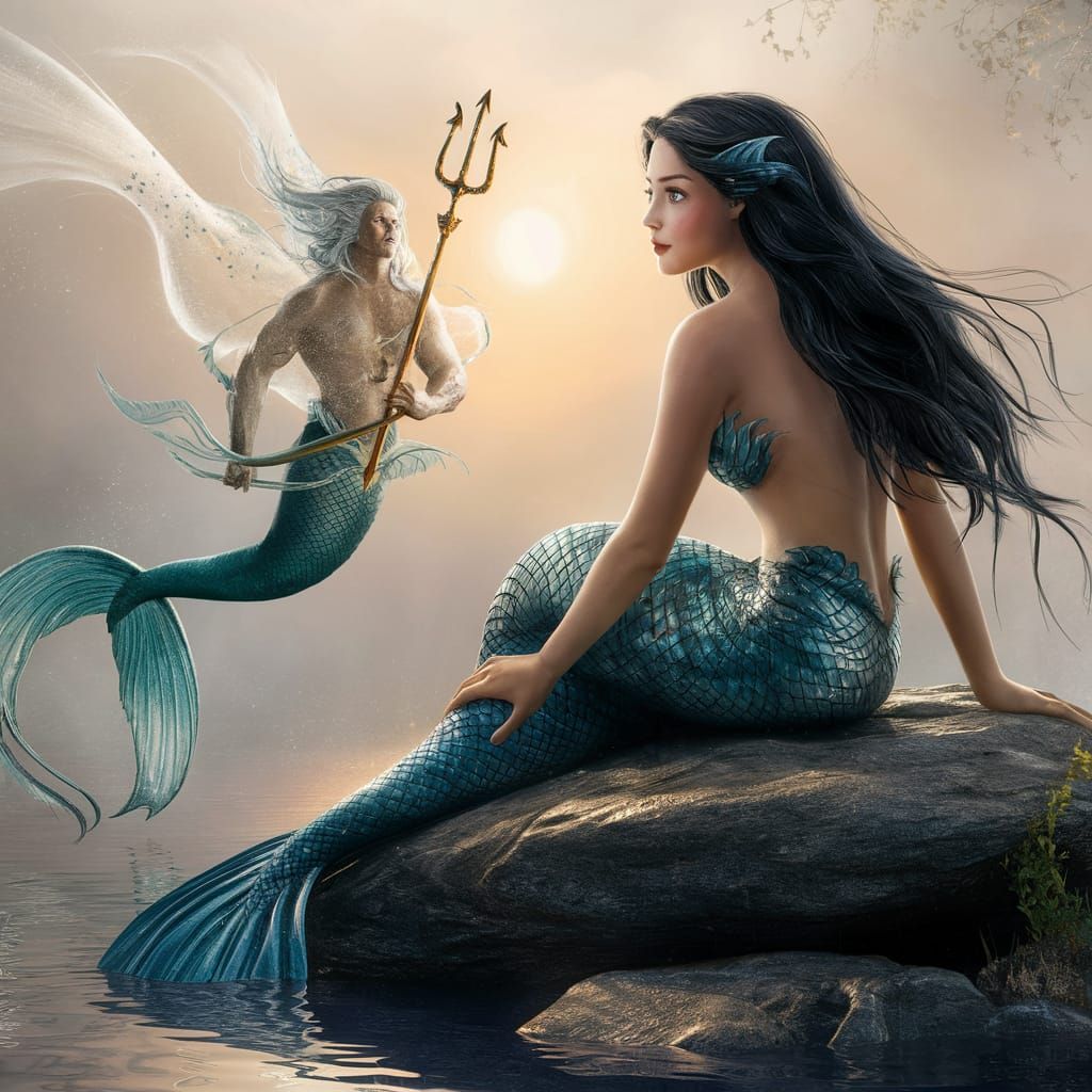 mermaid with black hair 9